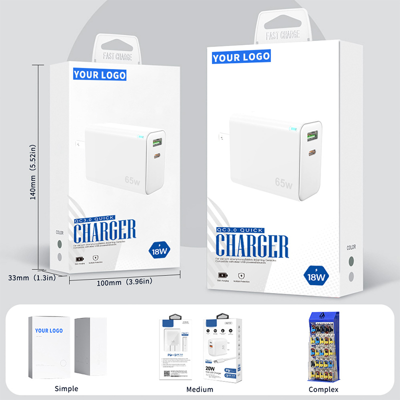 65W US Dual-Port Wall Charger