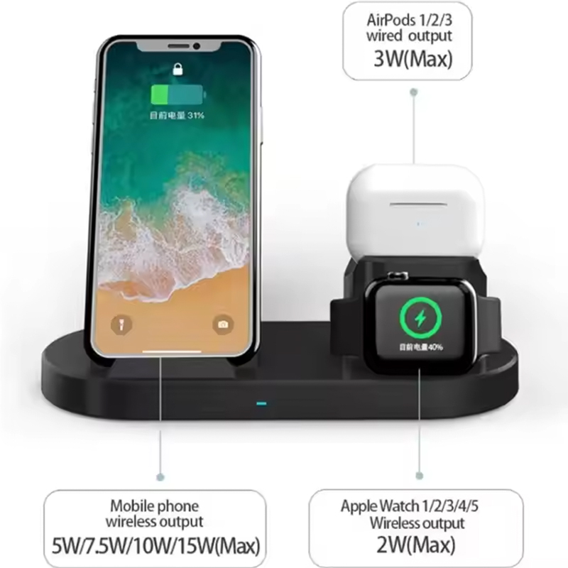 15W 4-In-1 Wireless Charger