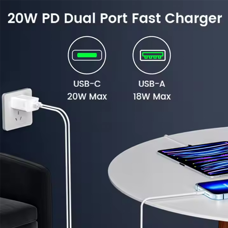 20W US Dual-Port Wall Charger