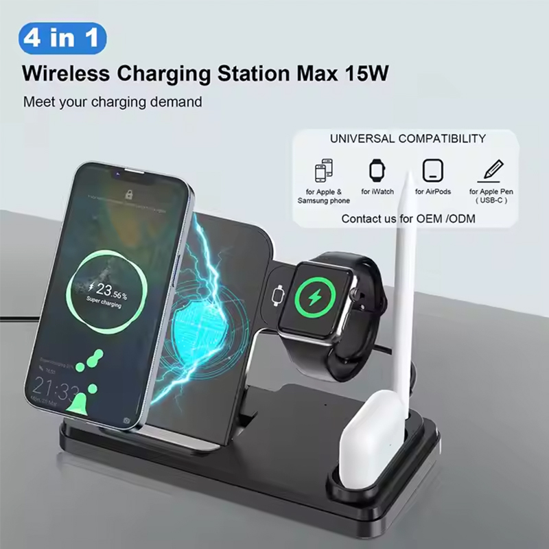 15W 4-In-1 Wireless Charger